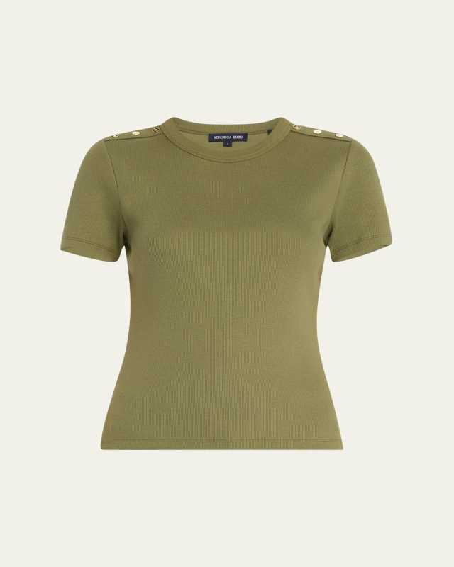Draya Short-Sleeve Button T